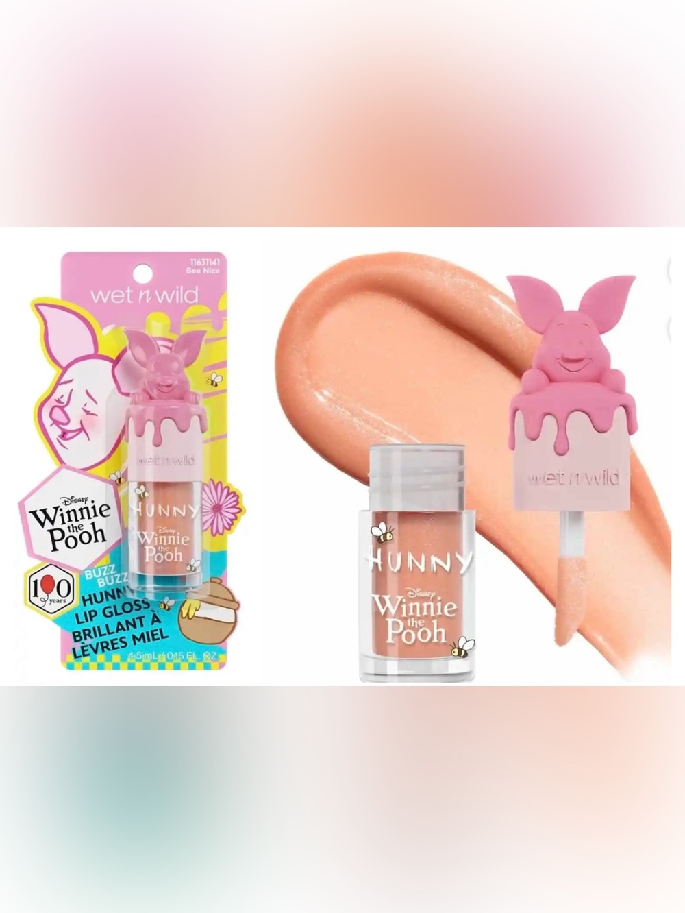 For glossy lips, two Hunny-themed glosses bring a shiny finish. The Pooh Lip Glo - Picture 2 of 4